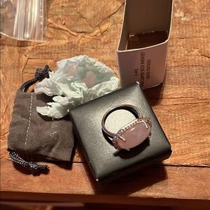 Silver Ring with pink Stone